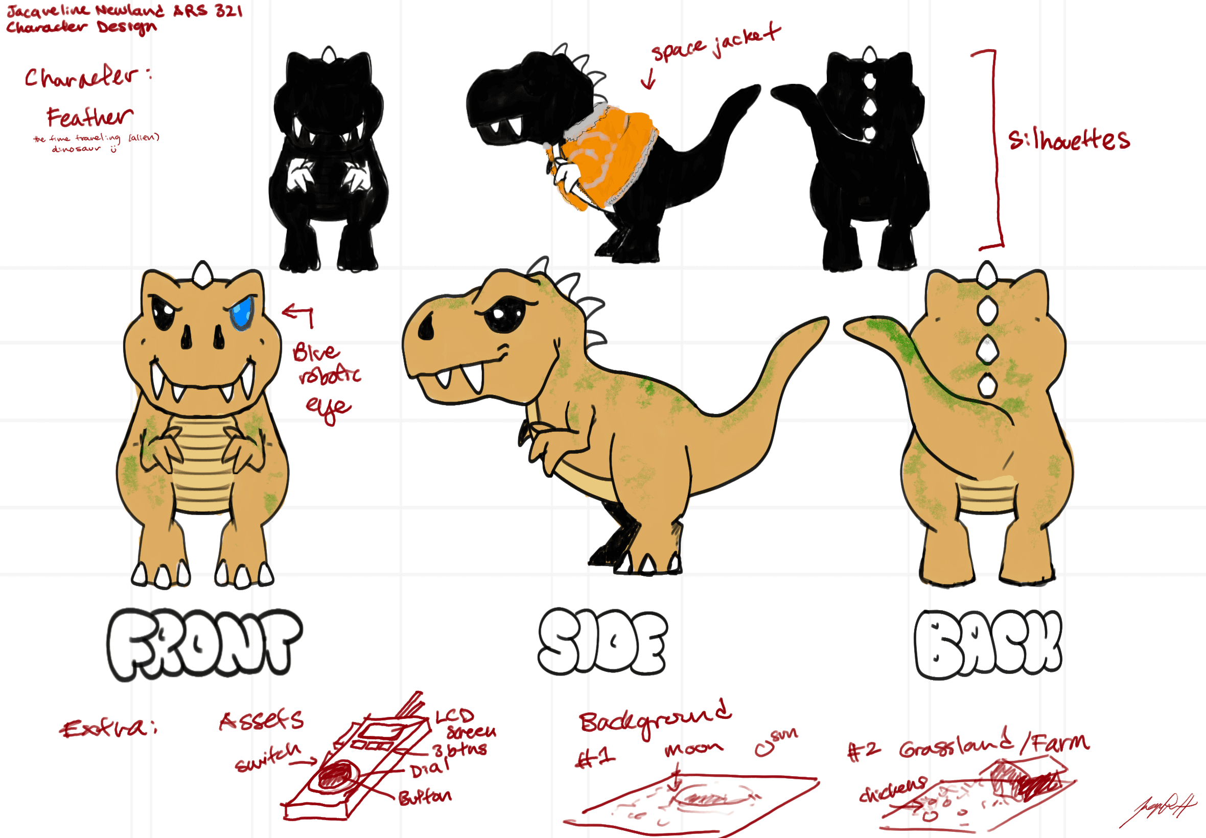 Feather (the T-Rex) - Character Sheet